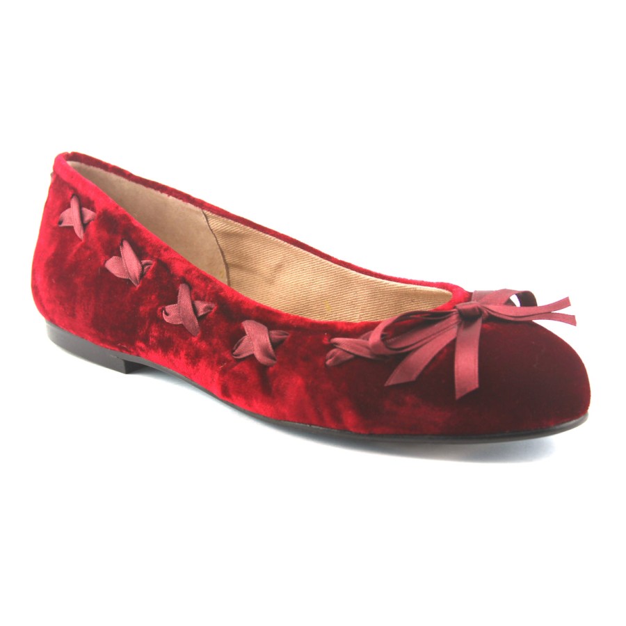 Flats French Sole | Edie - Red Velvet