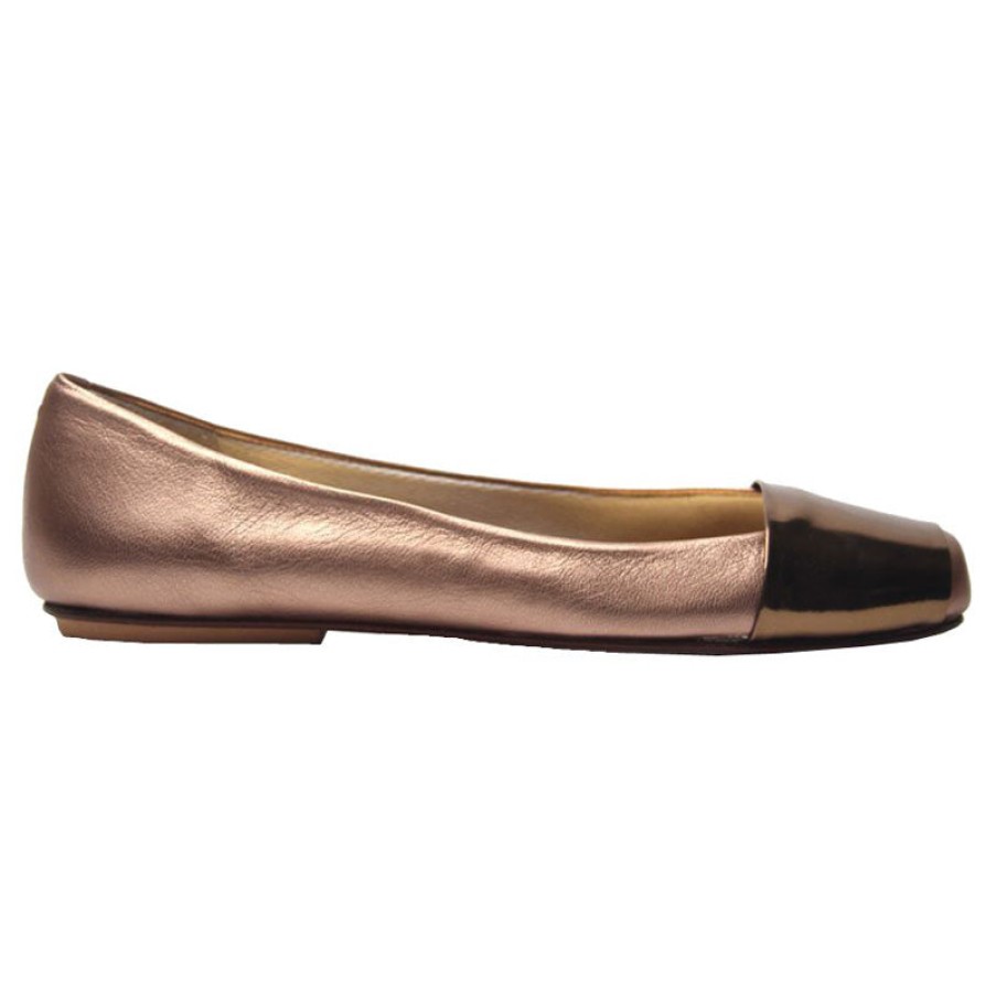 Flats French Sole | Via - Bronze Metallic