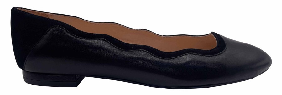 Flats French Sole | Gambler - Black Leather