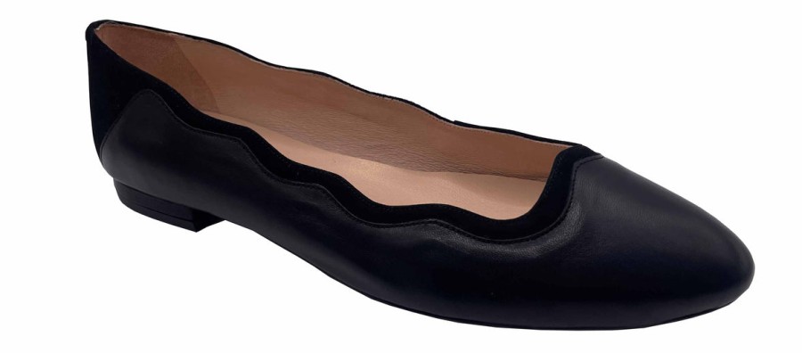 Flats French Sole | Gambler - Black Leather