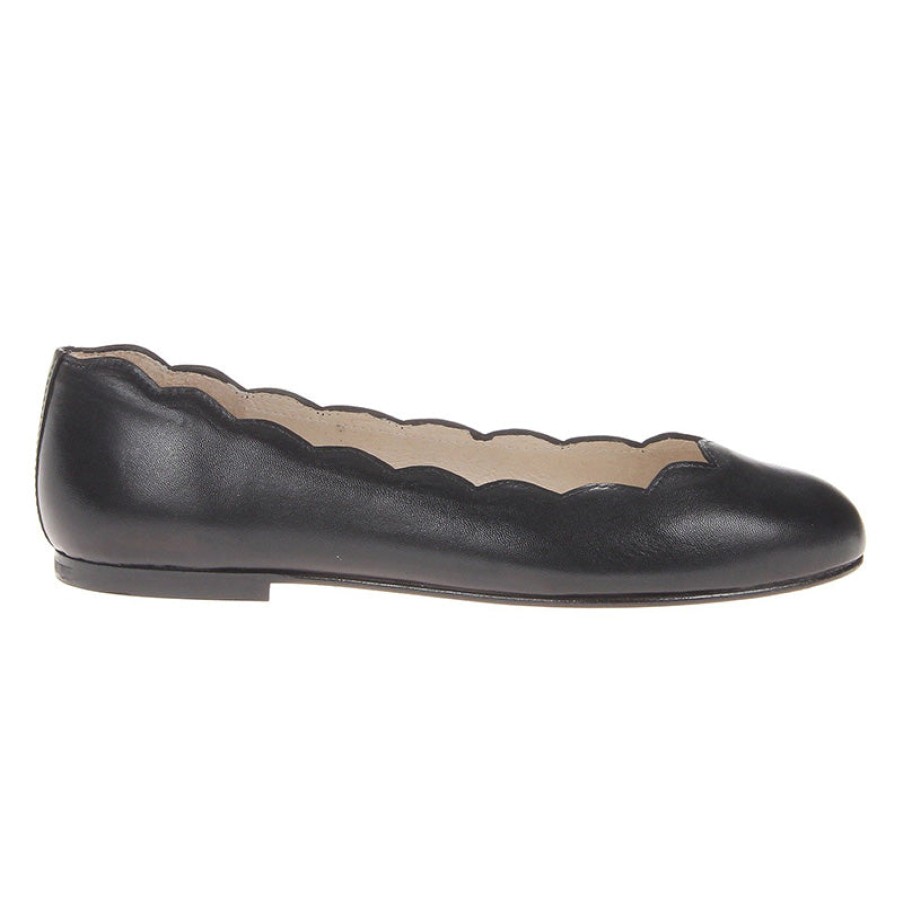 Flats French Sole | Jigsaw - Black Leather