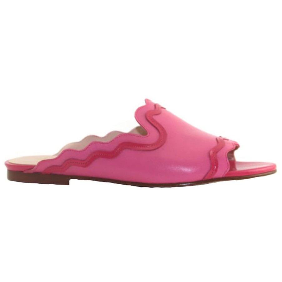 Flats French Sole | Kennedy - Fuchsia Leather