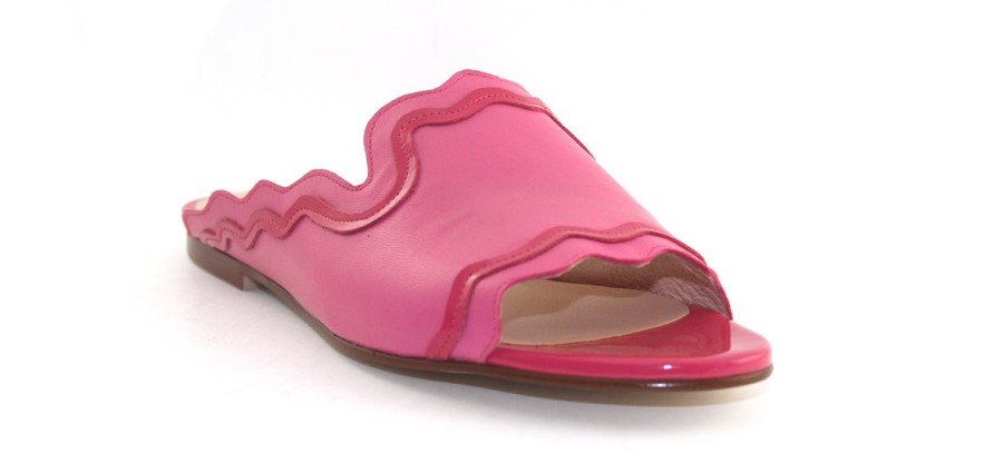 Flats French Sole | Kennedy - Fuchsia Leather