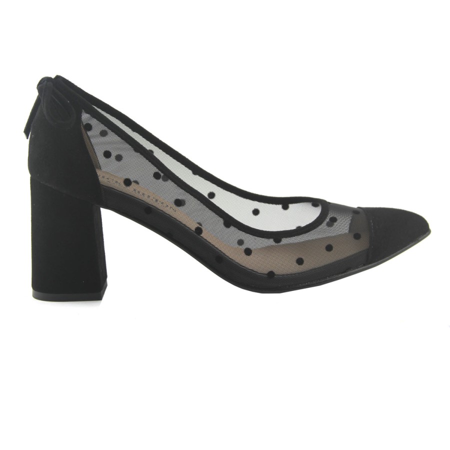 Nicky Hilton Collection French Sole | Holly - Black Dot Mesh