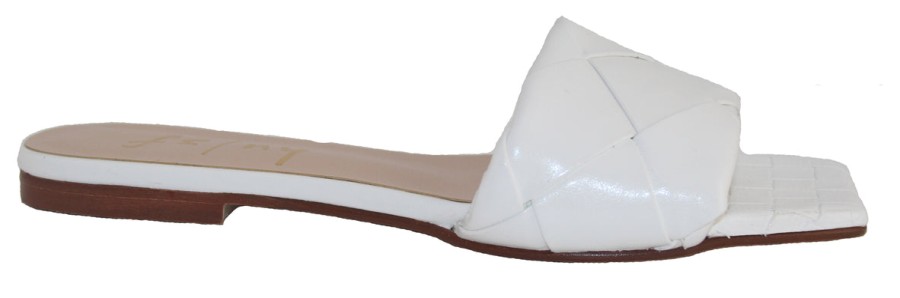 Flats French Sole | Jolene - White Leather