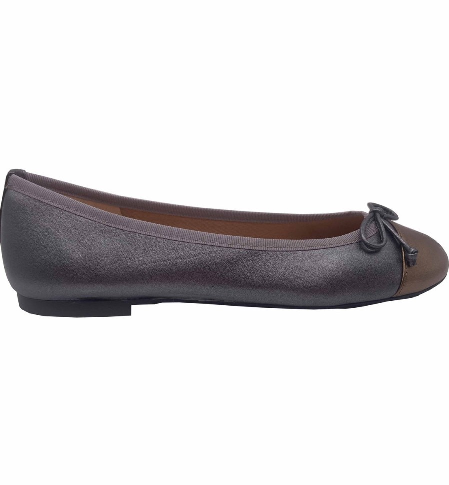 Flats French Sole | Index - Pewter Bronze Metallic