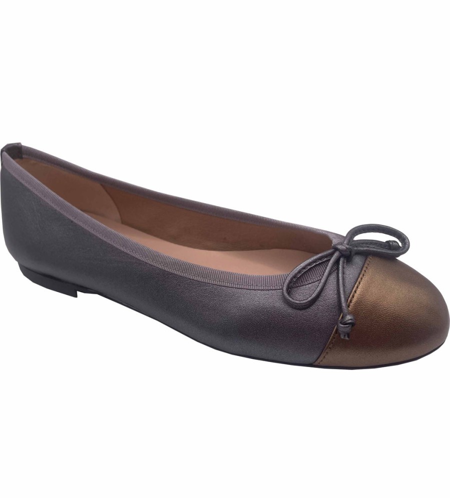 Flats French Sole | Index - Pewter Bronze Metallic