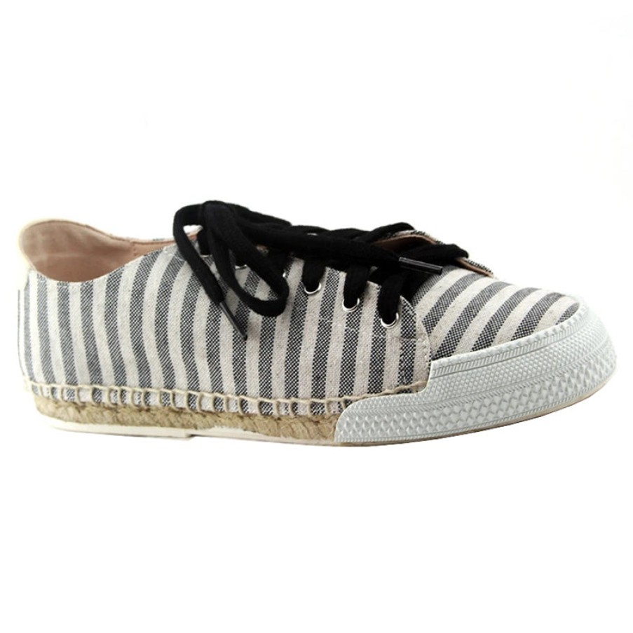 Sustainable French Sole | Amanda - Black Stripes