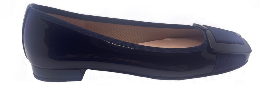 Flats French Sole | Classic - Navy Patent