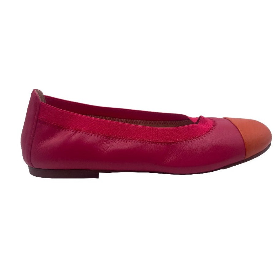 Flats French Sole | Dixie- Fuchsia Leather