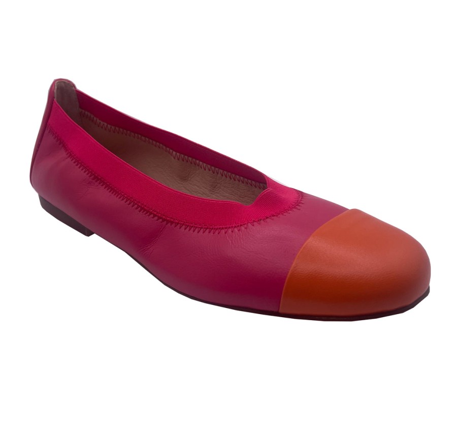 Flats French Sole | Dixie- Fuchsia Leather