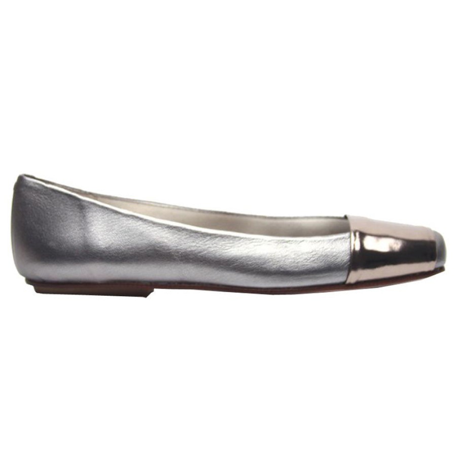 Flats French Sole | Via - Pewter Metallic