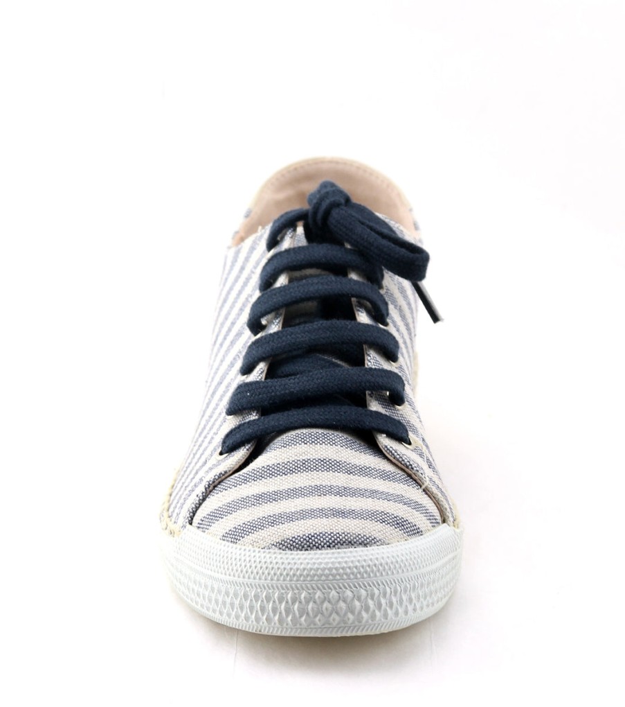 Sustainable French Sole | Amanda - Navy Stripes