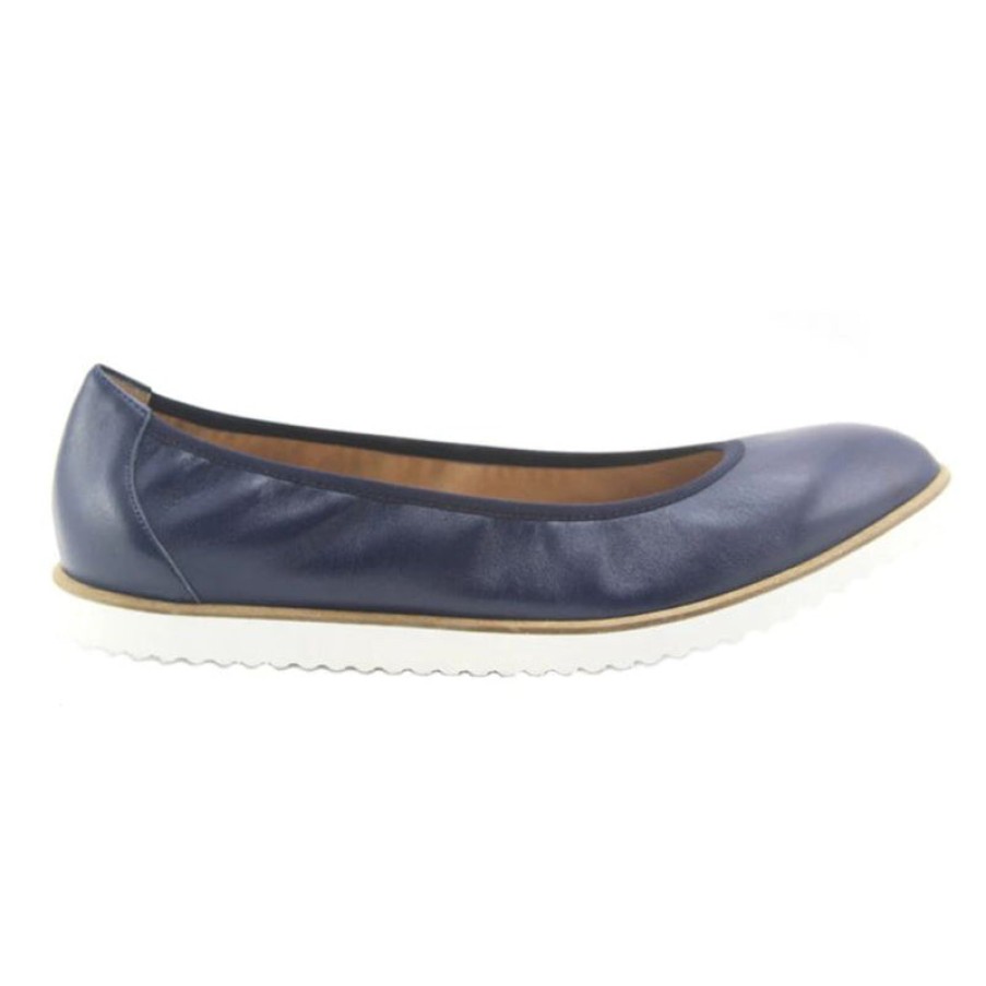 Flats French Sole | Doorway - Navy Leather