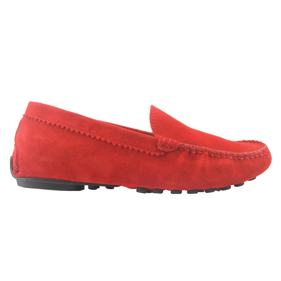 Flats French Sole | Stella - Red Suede