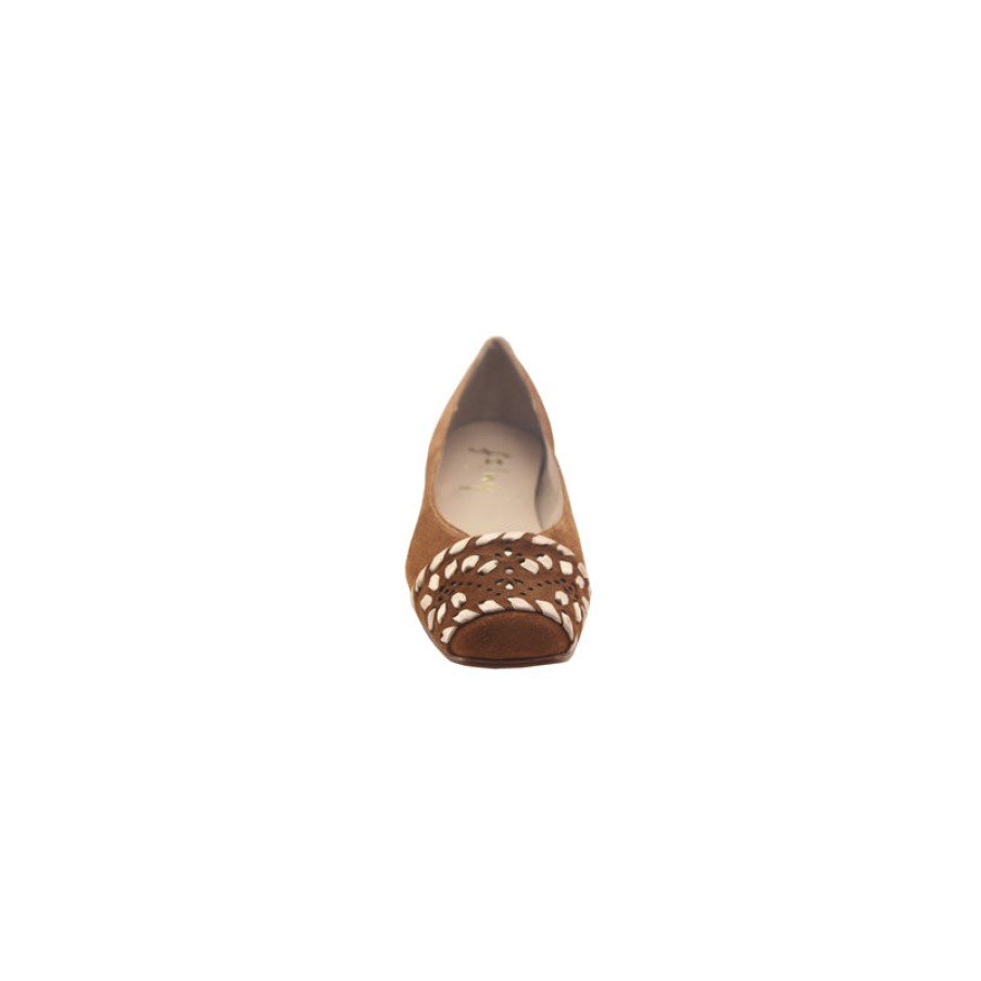 Flats French Sole | Deuce - Cognac Suede