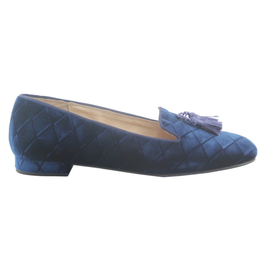 Entire Collection French Sole | Eloise - Blue Quilt Velvet