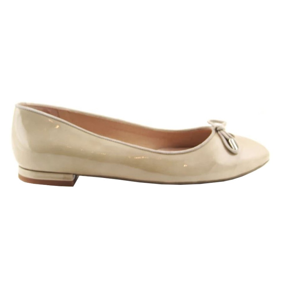 Flats French Sole | Sarah - Latte Patent