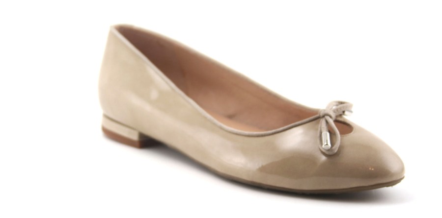 Flats French Sole | Sarah - Latte Patent