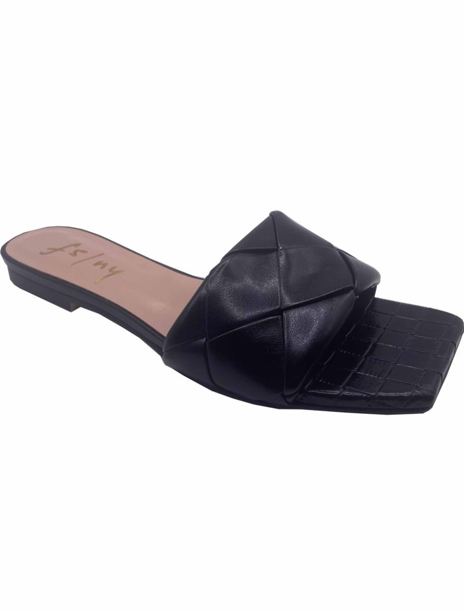 Flats French Sole | Jolene - Black Leather