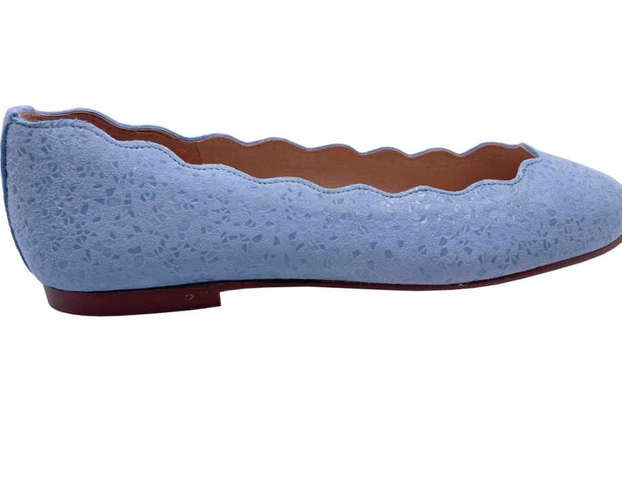 Flats French Sole | Jigsaw - Blue Mosaic Suede